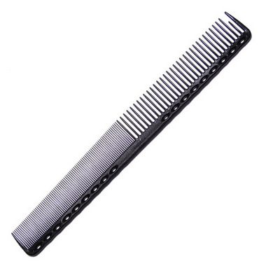 black hair comb with fine and wide teeth for styling