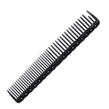 black hair comb with fine and wide teeth for styling