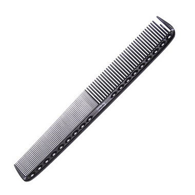 black hair comb with wide and narrow teeth