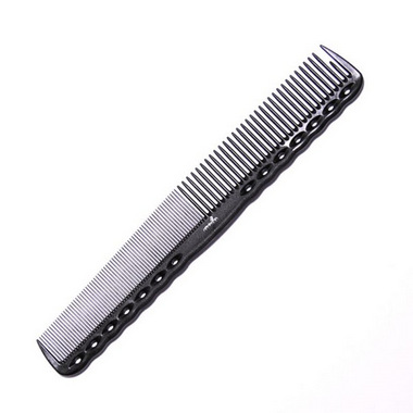 black hair comb with fine and wide teeth